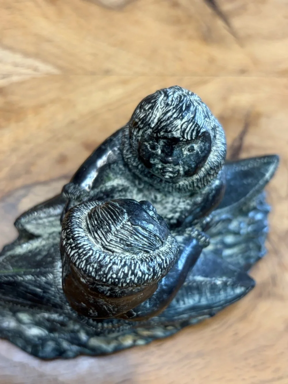 Vintage Wolf Original Hand-Carved Soapstone Inuit Sculpture – Canada 🌊 🩵